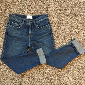 CURRENT/ELLIOT Cuffed dark wash jeans SIZE 25